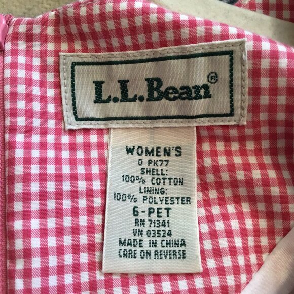 Vintage L.L. Bean Pink Gingham Mini Dress - Picture 6 of 7